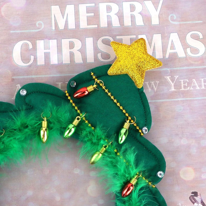 CIEHER Christmas Headbands Christmas Tree Costume Christmas Hair Accessories for