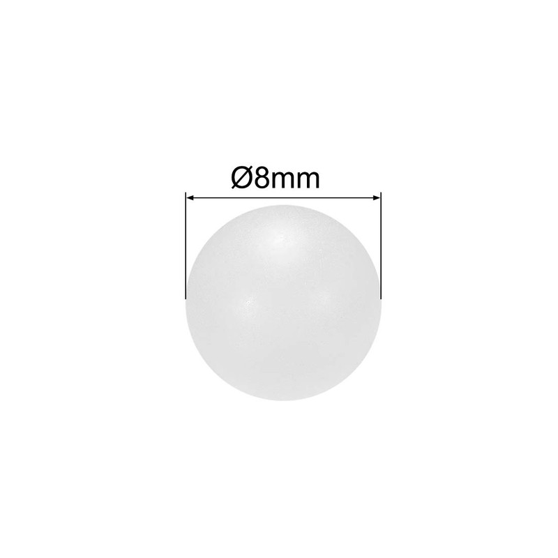 sourcing map 8mm PP Solid Plastic Balls, Precision Bearing Ball