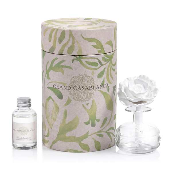 Zodax Grand Casablanca Porcelain Oil Diffuser- 1.69 oz - Neroli