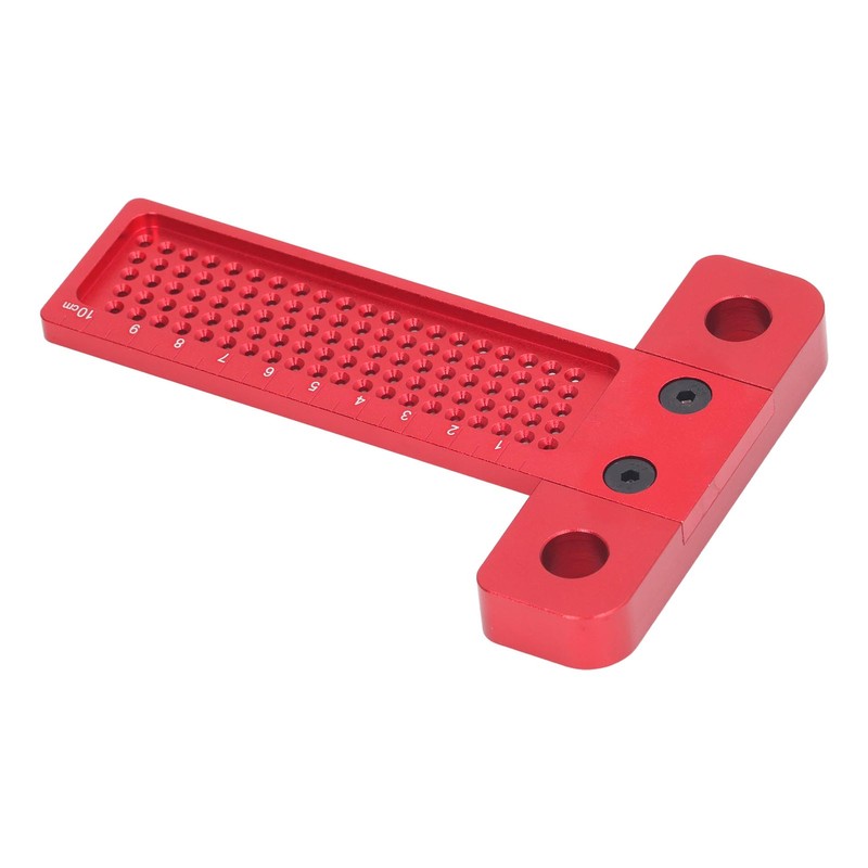 Woodworking Scriber T Square Ruler 100mm Aluminum Alloy Hole Positioning