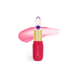Winky Lux Flower Balm, Color Changing Flower Jelly Lip Balm Cosmetics, Find Your Perfect Shade of Pink Using the Unique pH Level of Your Lips, 0.13 Oz, Purple Flower