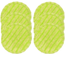 6 Pk 6.3 inch Electric Mop Replacement Pads Compatible with Floor Police Mop, Hover Scrubber Replacement Microfiber Pads (Reusable Scrub Mop and Electric Spin Mop Head Replacement for Floor Cleaning)
