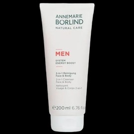 Essential Beauty Annemarie Borin Men's System Energy Boost 2in1 Cleanser Face & Body 200ml / 필수뷰티 안네마리보린 남성 시스템 에너지 부스트 2in1 클렌저 페이스 & 바디 200ml