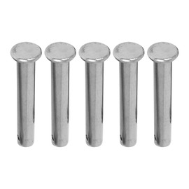 M METERXITY 5 Pack Clevis Pins - Flat Head Stainless Steel Clevis Pins Fastener, Anti Resistance, Apply to Mechanics Repair (M8 x 50mm, Silver Tone)