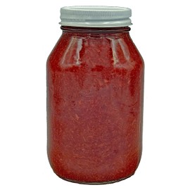 Amish Pie Filling and Topping - TWO 32 Oz Jars (Strawberry Rhubarb NSA)