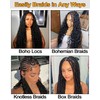 BEEOS Human Boho Hair for Braiding 22 Inch 100g, #4