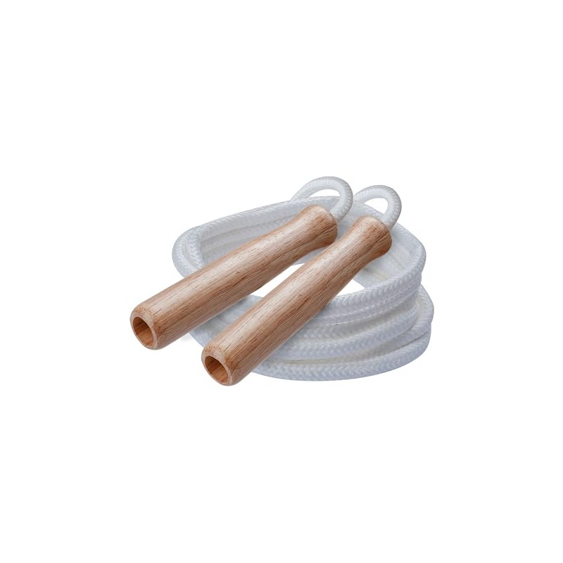 Champion Sports SR Series Classic Nylon Jump Rope with Wood