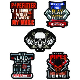 Kakembo Stickers and Decals Pipefitter – These hard hat are perfect for any pipe fitter. Our include images of tools the addition to tool kit. - construction waterproof vinyl that come in a pack 14