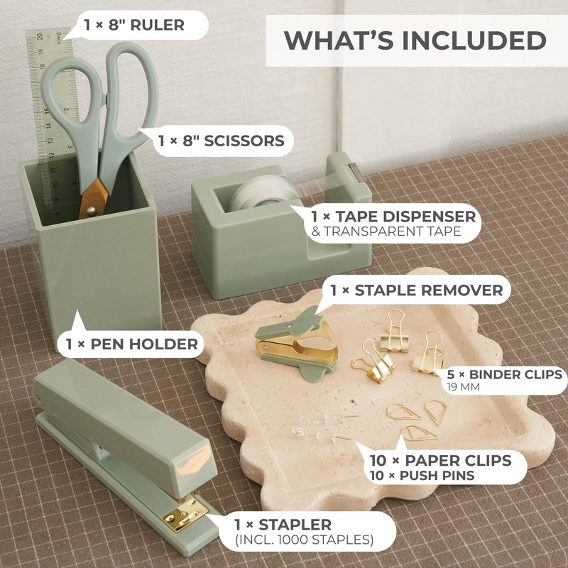 Aesthetic Desk Accessories Set - A Complete Desktop Organizer Set