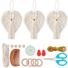 FREEBLOSS 3 Set DIY Macrame Angel Kit Angel Hanging Ornament
