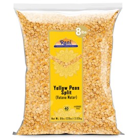 Rani Yellow Peas Split, Dried (Vatana, Matar) 128oz (8lbs) 3.63kg Bulk ~ All Natural | Vegan | Kosher | Gluten Friendly | Product of USA