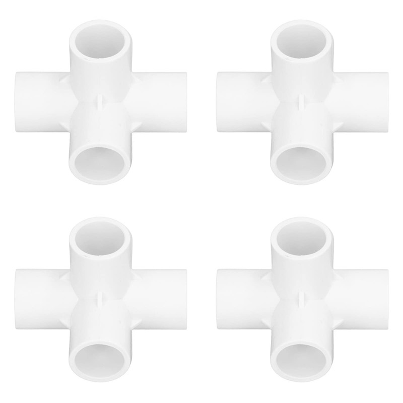 Fafeicy Accesorios de Tubería de 6 Vías, 10 Piezas, PVC,