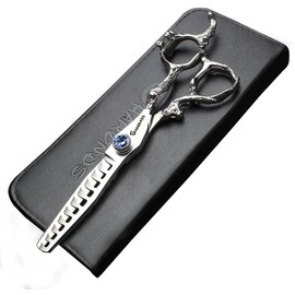 5.5/6/7/7.5/8/9 inch Professional Hair Clipper - Stainless Steel Sharp Hair Clipper - Designed specifically for Hairdressers (6-inch thinning Shears)
