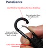 Paracord Keychain Carabiner with Cool USA Flag Men/Women, Military Braided