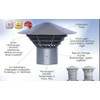 Vent Cowl Cap 110 mm - Grey - Grill -