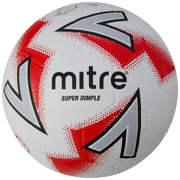 Mitre Super Dimple Football, White / Red