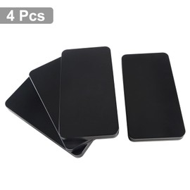 Qiveno 4Pcs Metal Cash Box Money Holder, Cash Organizer, Single Row Currency Tray with Currency Collection Sleeves Protector 100pcs OPP Bags Dollar Bill Holder for Cash(Black)