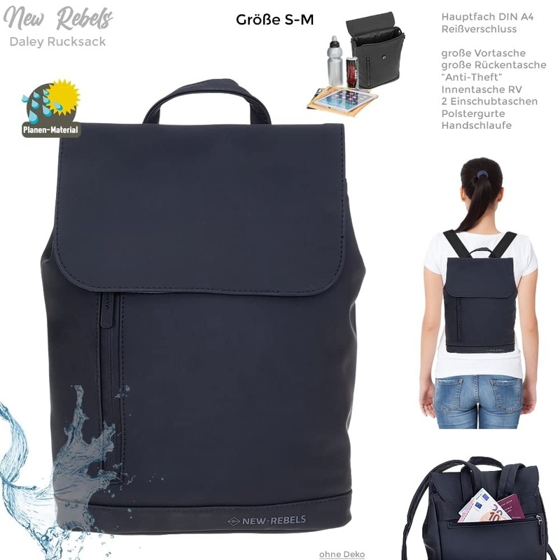 New Rebels Daley Fashion Small Women's Backpack Mini Handbag Tarpaulin