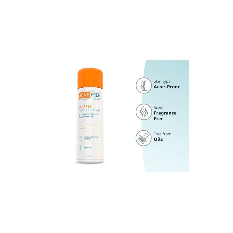 Acnefree Oil Free Acne Cleanser, 8 Ounce