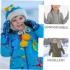 LIFKOME Kids Winter Gloves Black Toddler Glove Straps Mitten Clips