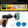 Cordless Buffer Polisher USB Rechargeable 3 Speeds Adjustable Portable Electric