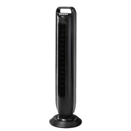 Seville Classics UltraSlimline Indoor Bladeless Oscillating Tower Fan Quiet Cooling LED Display Space-Saving for Home w/Remote and 7.5H Timer, Black, 40" 5-speed (115 degrees)