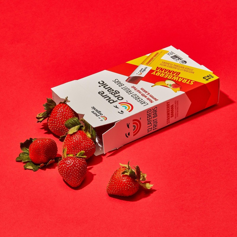 Pure Organic Layered Fruit Bars, Gluten Free, Vegan Fruit Snacks,