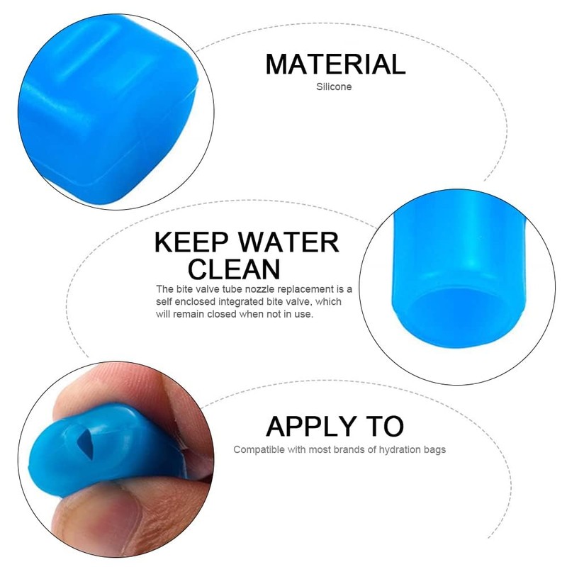FITALA 3 Piece Set Bite Valve Replacement Mouthpiece Bite Valve