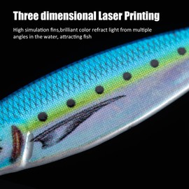 Goture Fishing Jigs,Lead Vertical Jig Saltwater, Jig Fishing Lures with Assist Hook and Treble Hook,Fishing Jigging Spoon Lures for Tuna,Salmon,StripedBass,Grouper Snapper,Kingfish(60g 6pcs)