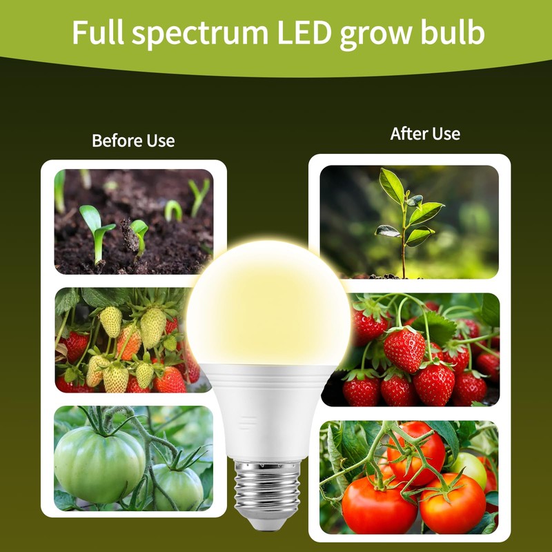 GT-Lite LED Plant Grow Light Bulbs Full Spectrum with 13.09