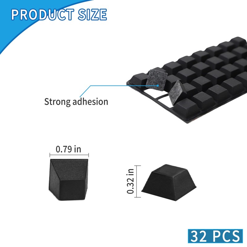 VBHHY 32Pcs Adhesive Rubber Feet for Electronics, Rubber Bumpers self