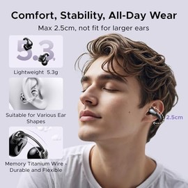 UGREEN - Auriculares inalámbricos de oreja abierta Bluetooth 5.4, auriculares deportivos con controlador de 12 mm y ANC, carga rápida para 30 horas de