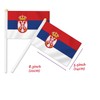 Pack of 25 Serbia Handheld Flag, Serbian People Decor Hand