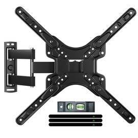 GearFusion Full Motion TV Monitor Bracket, Articulating TV Wall Mount for Most 13-60 Inch LED LCD Flat Curved TVs, TVs Mount with Extension Swivels Tilt, Max VESA 400x400mm up to 77 lbs