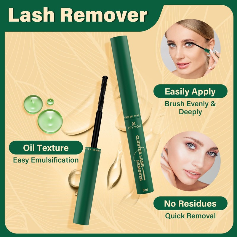 KEYYOU DIY Lash Extension Kit 280pcs Soft Lash Clusters 60D+80D