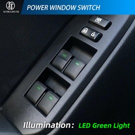 Sorghum Power Window Switch Driver Side - Master Window Switch Compatible with 2008-2015 Toyota Camry Land Cruiser Prius Sienna Venza 4Runner Lexus CT200h 20 Pins Replace# 84040-33100