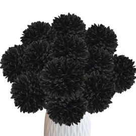 XoeLLe 12 Pcs Chrysanthemum Artificial Flowers Fake Flowers Long Stem