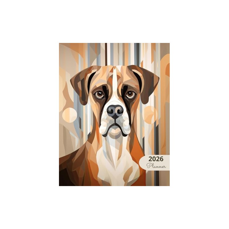 2026 Planner: Classic Dogs Boxer: Stylish Weekly and Monthly Organization