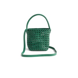 Madewell Micro Caning Bucket, Lagoon Green