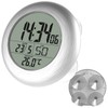infactory Bathroom Radio Clock: Digital Bathroom Radio Wall Clock with