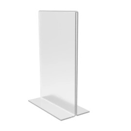 FixtureDisplays 6PK 4 x 6" Clear Acrylic Sign Holder for Tabletops, Vertical Table Tent Frame