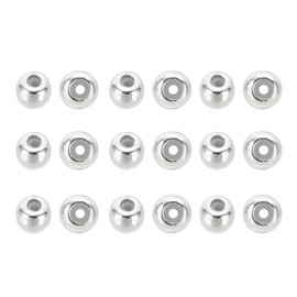 PATIKIL 20 Pcs Stopper Positioning Spacer Beads, 3mm Adjustable Slider Clasps Round Beads Metal Loose Beads for Bracelets Necklace Jewelry Making DIY Craft, Silver Tone