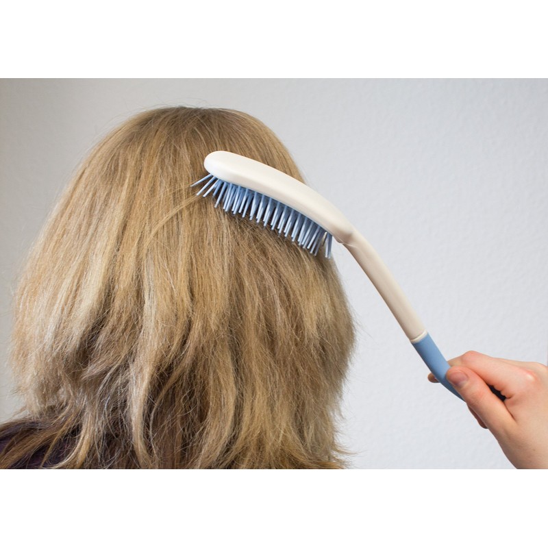 Ergonomic Hair Brush with Shape Handle Extended Handle for People