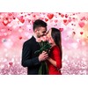 Alltten 7x5ft Pink Love Hearts Bokeh Backdrop Valentine's Day Photo