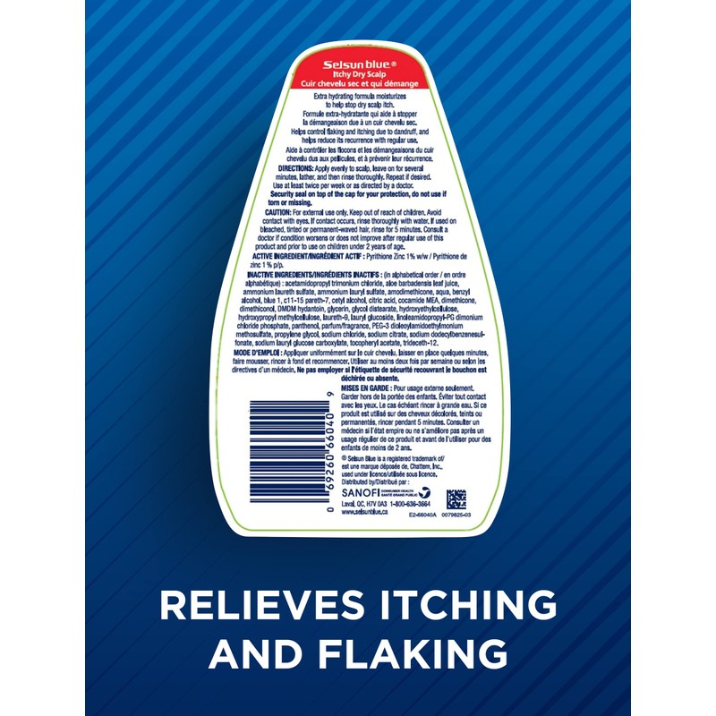 Selsun Blue - Itchy Dry Scalp Formula- 300 ML -