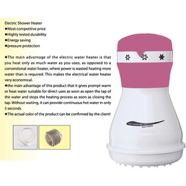 5400W Electric Shower Head Heater Instant Water Heater Electric shower110V Tankless water heater electric Electric Instant Hot Water Shower Head Heater Automatic Instant Three Temperature for Bathroom