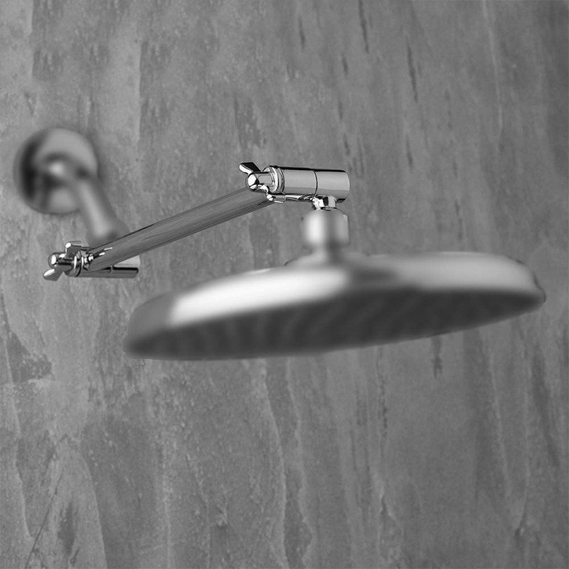 Shower Arm Extension with Lock Joints 11 Inch Adjustable Height