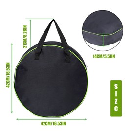 Jetisva EV Charging Cable Bag 42cm Heavy Duty,Waterproof Car Tidy Storage Bag with Double Handle,Large Hose Zip Bag,Electric Hook Up Cable Carry Bag for Caravan Campervan Motorhome Van Storage