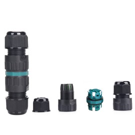 2Pcs Waterproof IP68 Electrical Junctino Box Screwless Waterproof Cable Connector with Quick Installation Underground Outdoor M25 4Pin Electrical Boxes Wire Range for 9-12mm