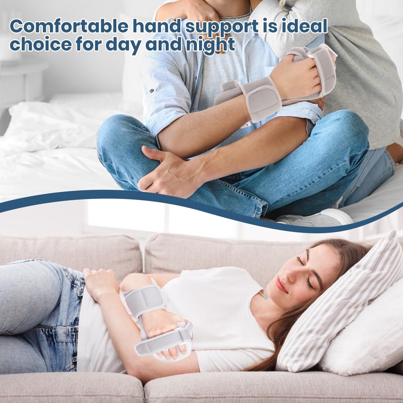 Mathgetin Stroke Hand Splint, Night Resting Hand Brace with Finger